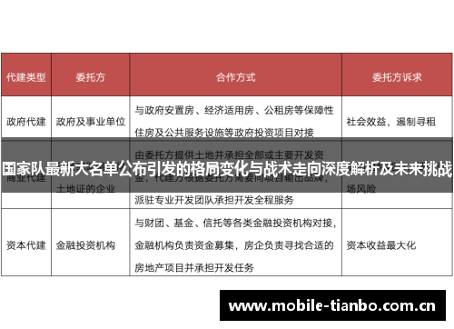 国家队最新大名单公布引发的格局变化与战术走向深度解析及未来挑战